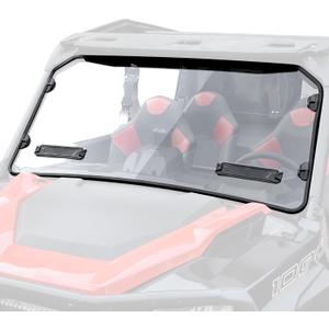 SAUTVS Front Full Windshield for Polaris General 1000/General XP 1000/4 2016-2025, Clear Hard Coat Scratch-Resistant Poly Vented Front Windshield Accessories, Replace #2884337