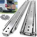 Thickened 200Lbs Heavy Duty Drawer Slides 1 Pair 32 Full Extension Ball Bearing Sliding Rails Kitchen Cabinet RV Runners Shelf Tool Box Tracks Glides (1/2" Thick, 32" L)