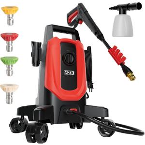 MZK 4800PSI Pressure Washer with 4 Quick-Connect Nozzles, Foam Cannon for Easy Replacement, High-Pressure Cleaning of Cars, Fences, Driveways