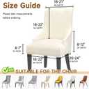 Velvet Wingback Dining Chair Cover Soft Stretch Accent Chair Cover Slipcover Thick Plush Wing Back Chairs Covers Furniture Protect Washable Chairs Protector Covers for Dining Room (Beige, 2)