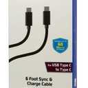 ZGear 6 Ft Black USB-C to USB-C Cable
