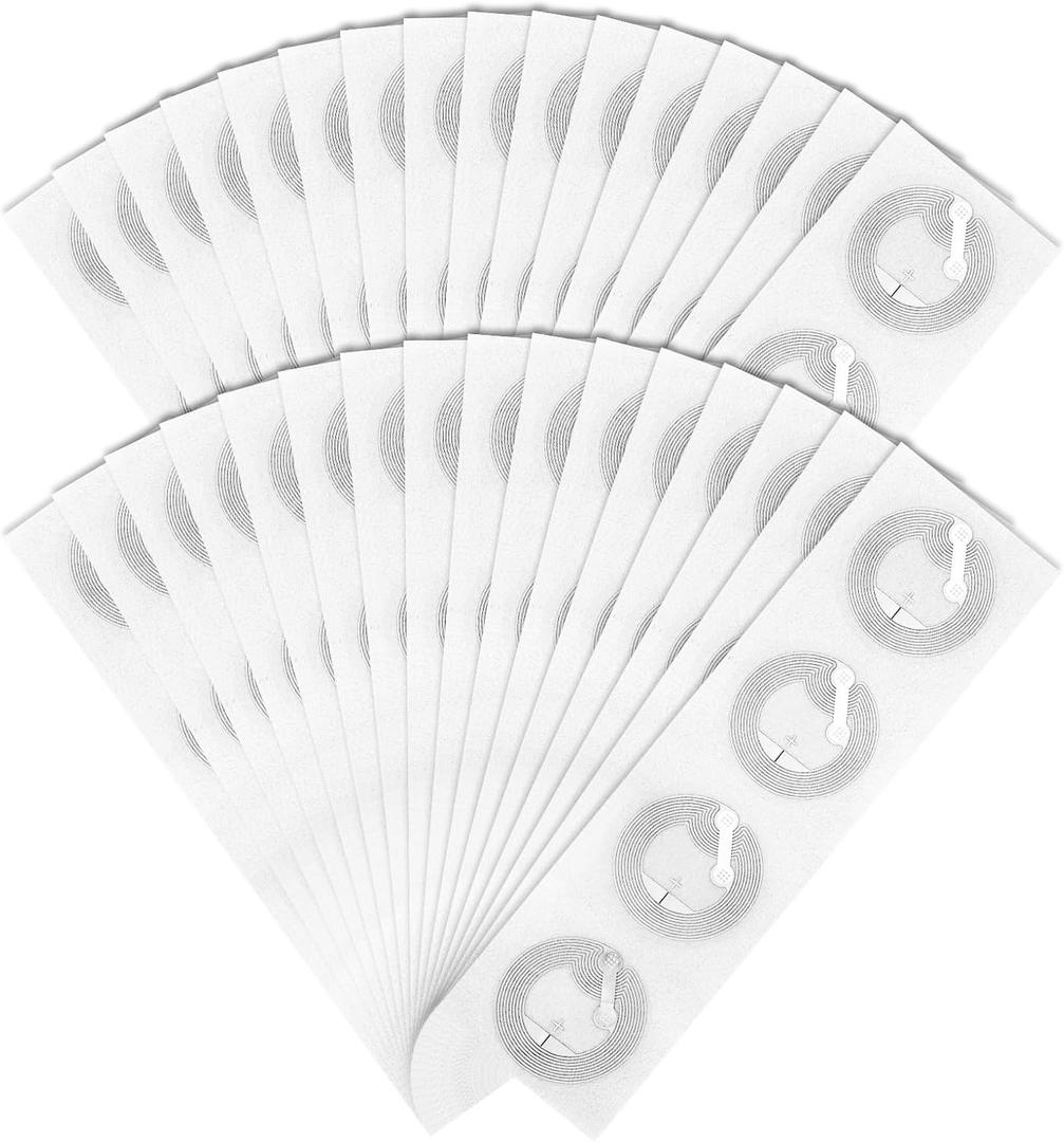 200 Pcs NFC Stickers Ntag215 Programmable NFC Tags Sticker 504 Bytes Memory Adhesive Labels Rewritable RFID Stickers Tag Compatible with NFC-Enabledsmartphones and Devices