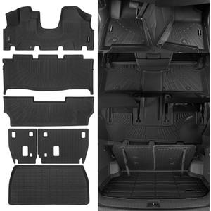 Naibeve Floor Mats for 2005-2010 Honda Odyssey- All Weather Custom Fit for Honda Odyssey Floor Mats Cargo Mats Liners Backrest Mats Waterproof Interior Accessories