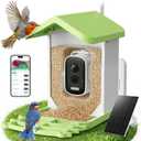Billber Smart Bird Feeder with Camera - Solar Powered & Night Vision, 2K HD Real-Time View & Instant Alerts, Waterproof Outdoor Hummingbird Feeder, for Bird Watching Enthusiasts
