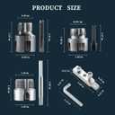 5pcs PVC Pipe Threader Kit with Broken Bolt Extractor Set