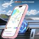 CHAOFEnG Magnetic Compatible with iPhone Air Case with Stand [Military Grade Drop Tested][Compatible with Magnet] Ring Translucent Slim Hard Back Soft Edge 17 Air Phone Case, Pink