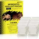 Mosquito Repellent Pouches - Outdoor, Indoor, Travel Size | 30-Day Protection, Non-Toxic & Plant-Based | Safe for Kids, Pets | Patio, Camping, Yard Defense (12, Yellow)