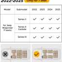 Floor Mats & Cargo Liner Fit for Jeep Wagoneer 2022-2025 7 Seat (Not L or 8 Seat), Trunk Carpet TPE All Weather Protector Anti-Slip Full Set Interior for Jeep Wagoneer 2022 2023 2024 Car Accessories