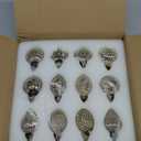 Glass Christmas Ball Antiqued Ornaments Holiday Decor Silver Color Small Series(12 Pieces)