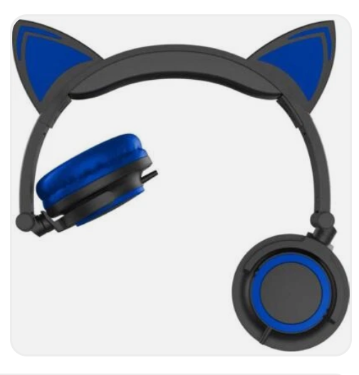 Hype Wired Pink LED Cat Ear Headphones with 3.5mm Jack Plug