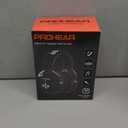 PROHEAR 037 Bluetooth 6.0 Hearing Protection Headphones with Rechargeable 1500mAh Battery, 30dB SNR Safety Noise Reduction Ear Muffs 120H Playtime for Mowing, Workshops, Snow blowing - Black