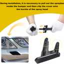 Car Front Bumper Headlight Washer Nozzle Cover Cap Compatible With BMW 3 F30 320 323 330 335 M-Sport 2013 2014 2015 2016 2017 2018 Headlight Cleaning Cover 51118056614 51118054180 Water Spray Cover