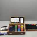 KINSPORY 168-Pack Art Supplies, Deluxe Wooden Art Set Crafts Drawing Painting Coloring Kit, 3 Pack Coloring Pads Creative Gift Box for Artist Beginners Kids Girls Boys (Beige)