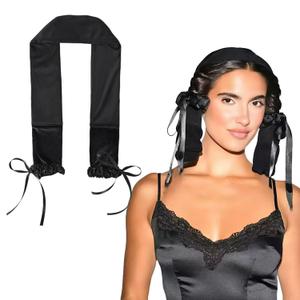 New Hair Curlers to Sleep in - Soft Suede Heatless Hair Curler, Heatless Curlers for Sleeping without Heat (Black)