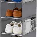 VERONLY Hanging Shoe Organizer for Closet,8-Shelf Hanging Storage with Side Mesh Pockets,Wider Shelves for Baseball Caps,Clothes (9" W  11.8" D  54" H) Grey