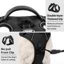 IVY&LANE No Pull Dog Harness for Small Dogs, Dog Vest Harness with Leash, Safety Belt and Storage Strap, Fully Adjustable Harness, 360 Reflective Strip, Soft Handle (Black, XS)