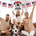 18x18 Inches Decorative Pillow Covers 1pc for World Soccer 2026 Fans, Soccer Ball Embroidered Throw Pillows Cases for Couch Bed Room, Game Day Home Decor Pillows Covers Gifts for Women Men