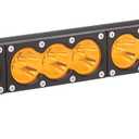Lightronic Offroad 20" Single Row LED Light Bar, Amber Long Range Spot & Flood Combo Beam for All-Weather Applications, Corrosion Resistant, Rugged Die-Cast Aluminum Housing, 1-Pack