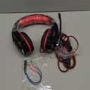 BENGOO Stereo Pro Gaming Headset for PS4, PC, Xbox One Controller, Noise Cancelling Over Ear Headphones with Mic, LED Light, Bass Surround, Soft Memory Earmuffs for Laptop Mac Wii Accessory Kits (Red)