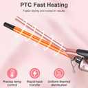 3/8 Inch Small Curling Iron Wand,Ceramic Small Ceramic Barrel Hair Curler with Adjustable Temperature,Fast Heating,for Short & Long Hair