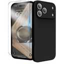 for iPhone 17 Pro Max Case, Liquid Silicone Cover with Camera Protection Anti-Scratch Soft Microfiber Lining Shockproof Protective Phone Case for iPhone 17 Pro Max 6.9", Black