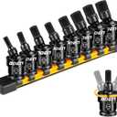 BOEN 8-Pieces Universal Hex Bit Driver Impact Socket, 1/2" Drive SAE Size (1/4", 5/16", 3/8", 7/16", 1/2", 9/16", 5/8" and 3/4") With Socket Rail, CR-MO Steel