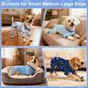 Bienbee Dog Pajamas, 4 Pack Cute Soft Dog Puppy Clothes Dogs Pjs Onesies Jammies Outfit Adjustable Breathable & Stretchy Clothes for Large Dogs Girl Boy Puppy, Size: L
