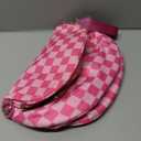 MOETYANG Checkered Crossbody Bum Bags for Women, Spacious Nylon Sling Bag Fanny Pack witn Adjustable Shoulder Strap Belt Bag (Rose Red)