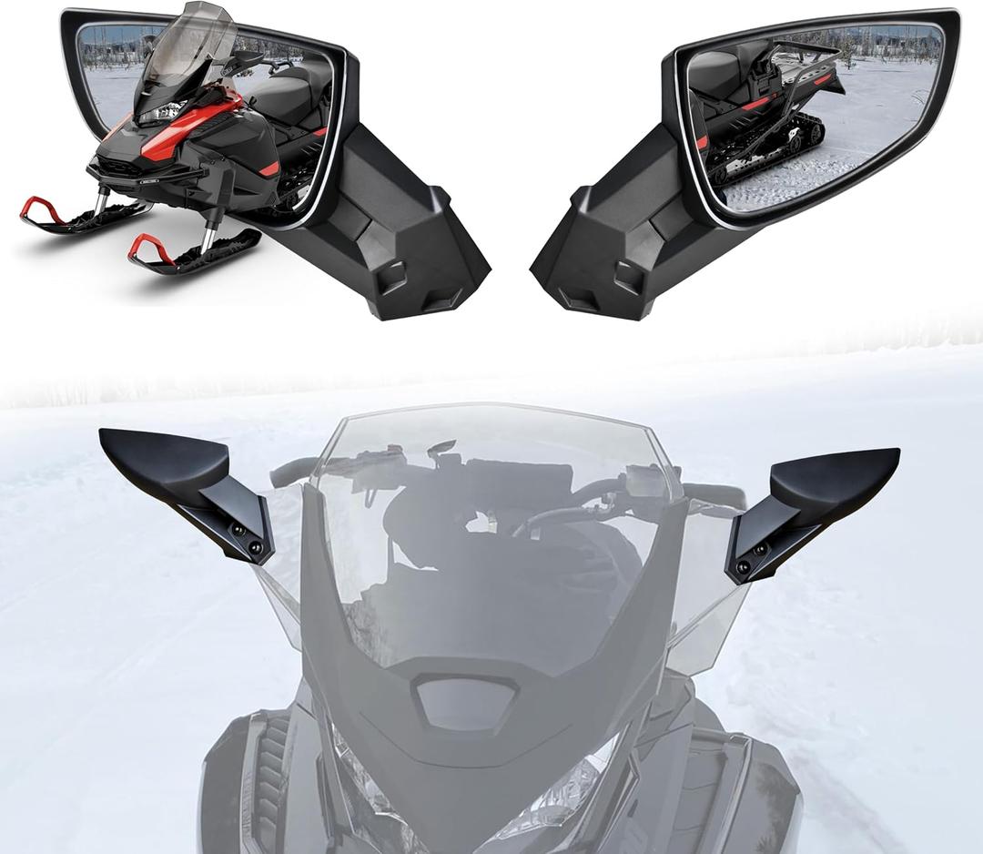 SAUTVS Adjustable Rear View Side Mirrors for Ski-Doo, Clear Rear View Side Mirrors for Ski-Doo REV Neo XS XM XP XR XU Accessories (2PCS, Replace #860200694)
