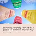 Suave Strawberry Delight Exfoliating Body Wash & Scrub with Glycerin & Vitamin E, Sulfate-Free Hydrating Cleanser for Soft, Smooth Skin, 18 FL OZ Pack of 6