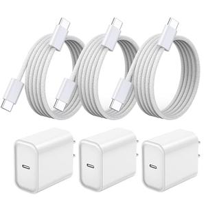 iPhone 17 16 15 Pro Max Charger Fast Charging 3Pack 20W Apple Fast Charger USB C Block with Cord for iPhone 17/17 Pro/17 Pro Max/17 Air/16/16e/16 Plus/16 Pro/16 Pro Max/15/15 Pro Max/iPad Pro/Air Pods