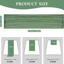 Eternal Beauty 6 Pack Sage Green Cheesecloth Table Runners - 35x120 in - 10FT Gauze Fabric Boho Table Decor - Rustic Sheer Wedding Runner for Baby Shower, Birthday Party & Special Events