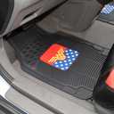 2 x BDK Warner Bros DC Comics Classic Wonder Woman Car Accessories Floor Mats - Universal Fit, No-Slip Grip, All Weather Heavy Duty Rubber Liners, 2-Piece Front Car Mats, 27 x 18