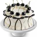 Chunful 24 Pcs Black Cherry Cake Decorations with Black Bows Fake Cherry Cake Toppers Artificial Fruit for Dessert Decor for Birthday, Wedding, Bridal Shower, Baby Shower, Anniversary Party