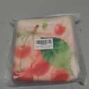 Beeswax Bread Bags for Sourdough 2 Pack 13"x17" Eco-Friendly Reusable Linen Cotton Storage Bags with Zipper Closure for Homemade Bread Fresh-Keeping, Freezer-Safe (Cherries)