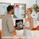 Roses Flowers Bouquet Building Set, Artificial Flore with Vase Compatible with Lego Botanical Collection for Women Adults Girls Home Office Decor (Blue)