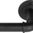 Rustic Curtain Rod, Industrial Curtain Rods for Windows 28 to 48 Inches, Blackout Wrap Around Curtain Rod, for Indoor and Outdoor, Simple Modern Design, 33 to 45 Inches, Black