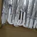 Reginary 30 Pieces Wedding Umbrellas Bulk Auto Open Stick Umbrellas with White European J Hook Handle Windproof Large Canopy Umbrella for Outdoor Wedding Bride Groom Photography Golf