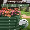 Winpull 8x2x1.5 ft Galvanized Steel Raised Garden Bed, Raised Garden Bed Kit, Galvanized Planter Box Outdoor, 18" Tall Oval Large Metal Raised Bed for Gardening Vegetables Flower Herb (Moss Green)