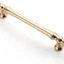 Asidrama 20 Pack 5 Inch(128mm) Brushed Brass Kitchen Cabinet Handles, Gold Cabinet Pulls Kitchen Cabinet Hardware for Cupboard Drawer Pulls