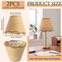 Teenyyou Small Lamp Shades Set of 2, Boho Wicker Lampshades for Table, 3.9 "top x 7.1"bottle x 5.9" High Suitable for E26/E27, Faux Rattan Woven Replacement Lampshades for Floor, Bedside, Wall