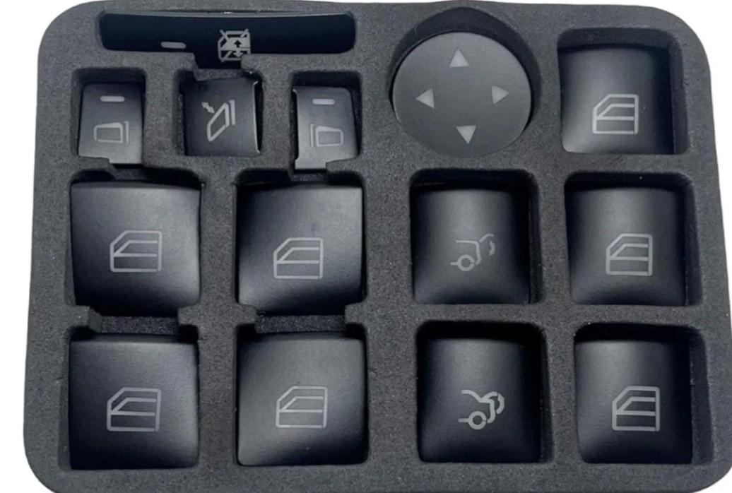 14 Pack Interior Door Armrest Window Switch Button Trim Cover Compatible with A B C E G GLA CLA GLK GL ML GLE Class missing 2