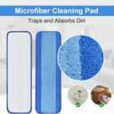 4 Pack Microfiber Cleaning Pad for Bona Mop Safe for Hardwood & Hard Surface Floors Dry Wet Floor Cleaning - Includes 2 Microfiber Cleaning Pad and 2 Dusting Pad - Microfiber Mop Pads for 18Inch Mop