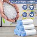 13 Gallon Trash Bags Drawstring 120 Count, 1.7 Mil Thick White Garbage Bags, Easy-Dispense Roll for Kitchen & Household Use, Resists Tears, Leaks and Punctures