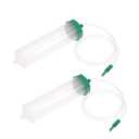 uxcell Air Tubing Glue Dispenser Syringes 300cc Clear w Adapter for Industrial, 2 Pcs (Plastic Cover)