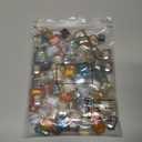 PH PandaHall 18x13mm Faceted Glass Beads, 104pcs 8 Colors Flat Large Crystal Beads Rectangle Craft Bead Spacer Loose Bead for Jewelry Bracelet Necklace Earring Making Crafting