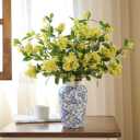 Vintage Blue and White Vase Porcelain Flower Vase Ceramic for Home Decor Rustic 9.7" H