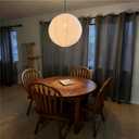 20inch Round Linen Pendant Lamp Shade Can replace White Paper Lanterns Hanging Lampshade Handmade Fabric Linen Lantern Lights Covers for Living Room Artistic Bedrooms Minimalist