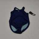 Speedo Girls' Swimsuit One Piece Closed Racerback, 2023 Blueprint, 12