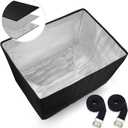 Winter Window Air Conditioner Cover Waterproof for Outside Unit, Luxiv Freeze Protection Cover for Outdoor Window Ac Insulation Cover with 3 Layer (Black, 17Wx12Dx13H)